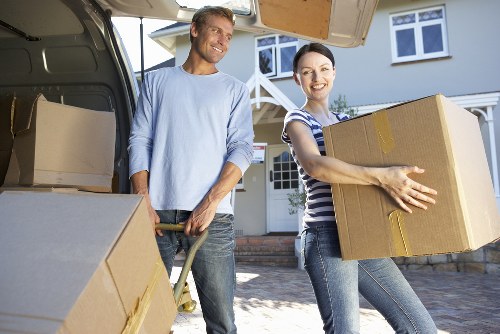 Furniture and boxes prepared for small removals in a local home